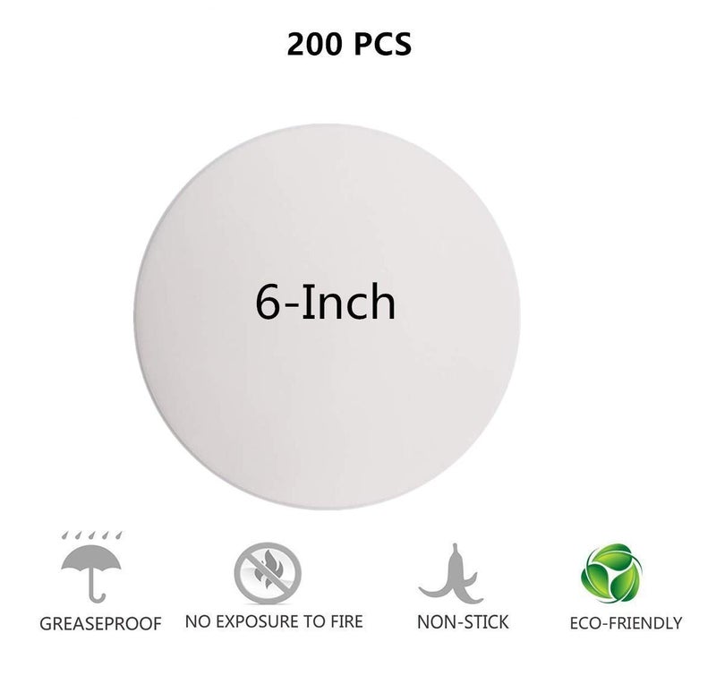 Winerming Non-Stick Round Parchment Paper- 6 inch - 100 Eco-Friendly Pack - Baking Paper Liners for Round Cake Pans Circle Cheesecake, Cooking, Air Fryer - Image 2